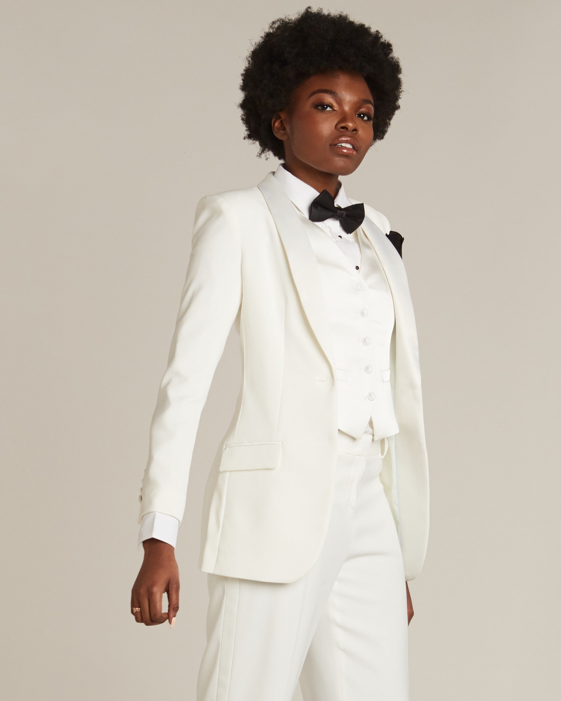 Long White Shawl Women's Tux Jacket – LITTLE BLACK TUX
