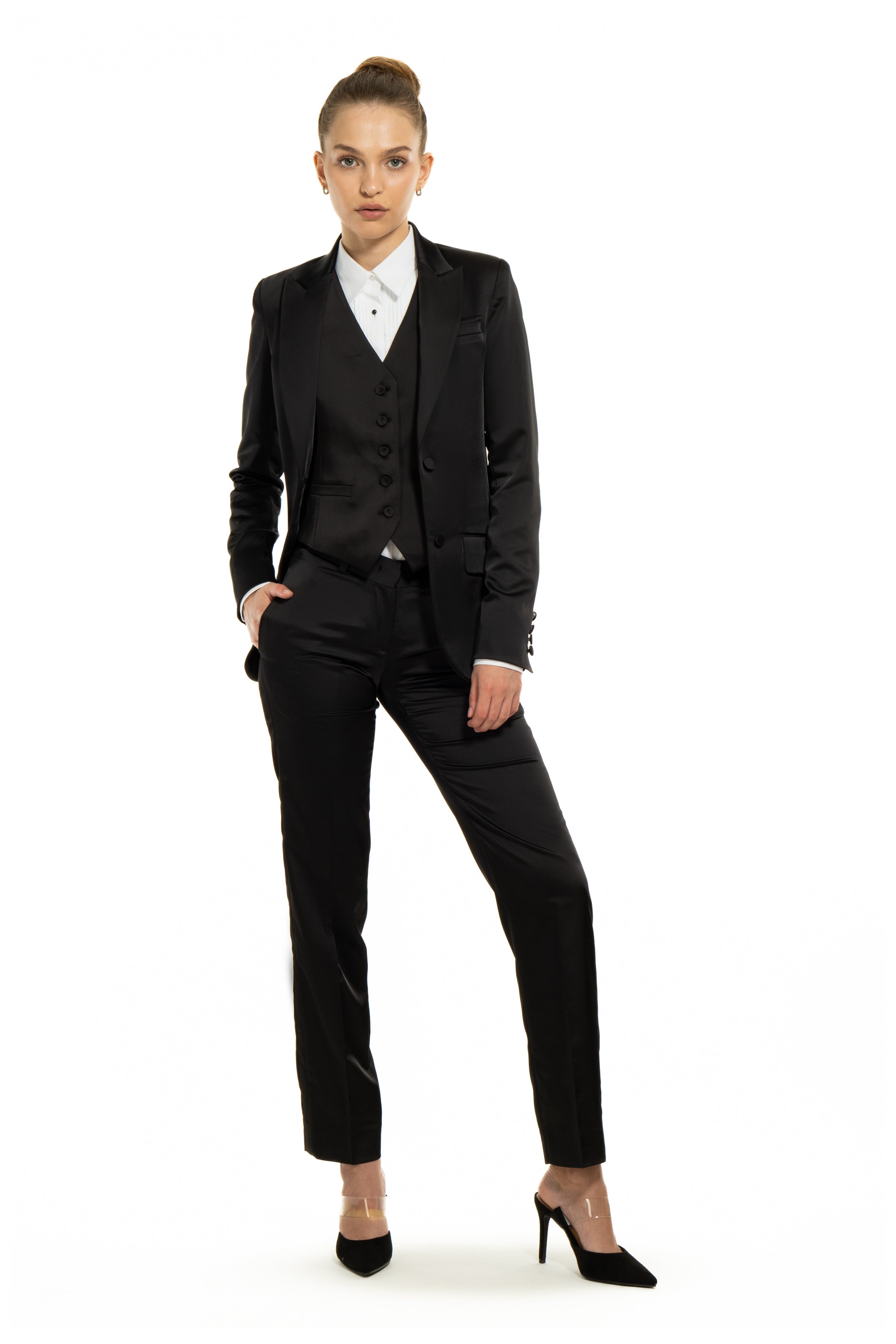Black Ultra Slim Fit Women's Pants – LITTLE BLACK TUX