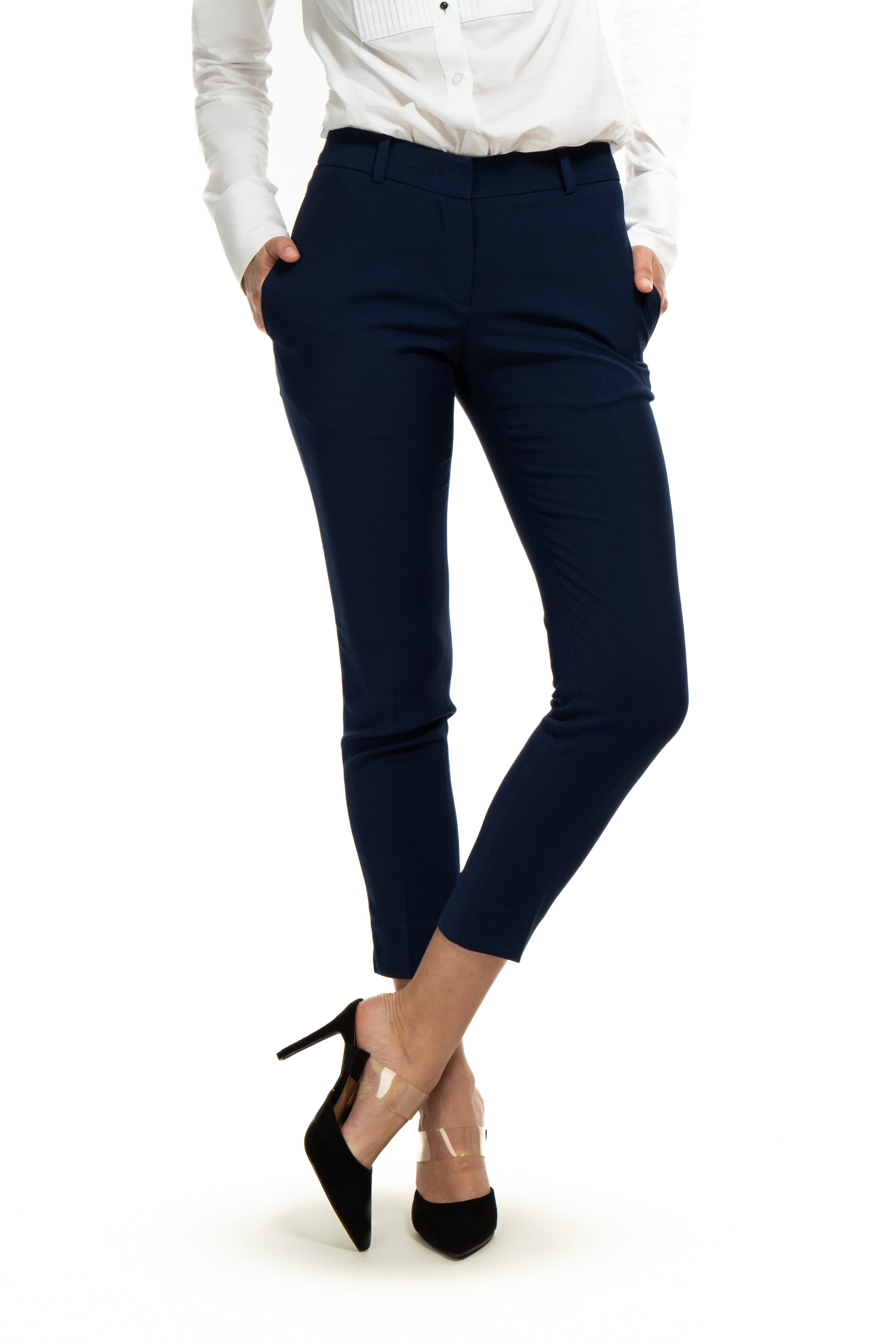Buy RAWWARRY The Women High-Rise Skinny Fit Formal Pant | Slim Fit Trouser  | Official Trouser |Super Soft Fabric | Fully Stretchable | Ultra Soft  Fabric Navy at Amazon.in