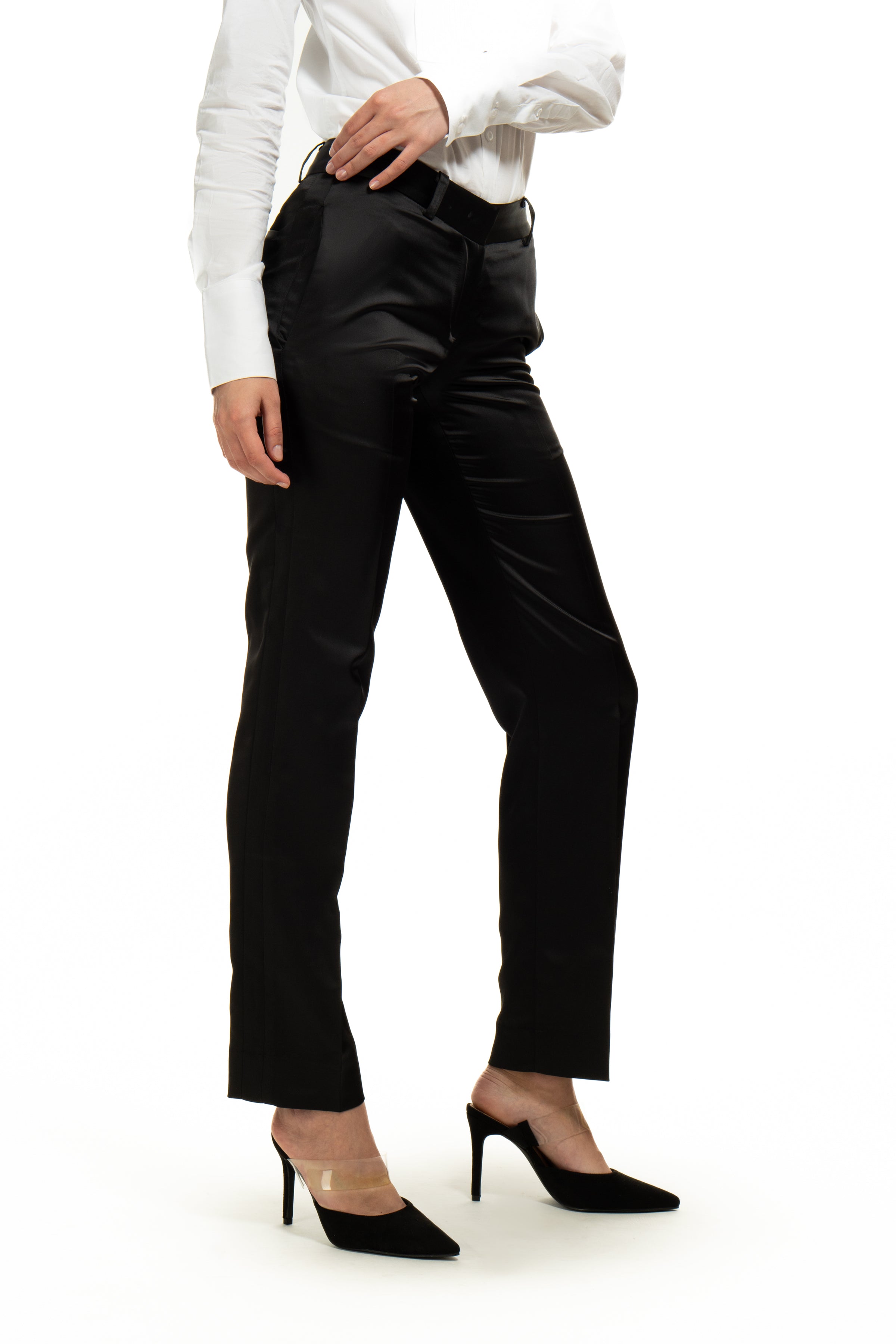 Burgundy Ultra Slim Fit Tuxedo Pants for Women – LITTLE BLACK TUX