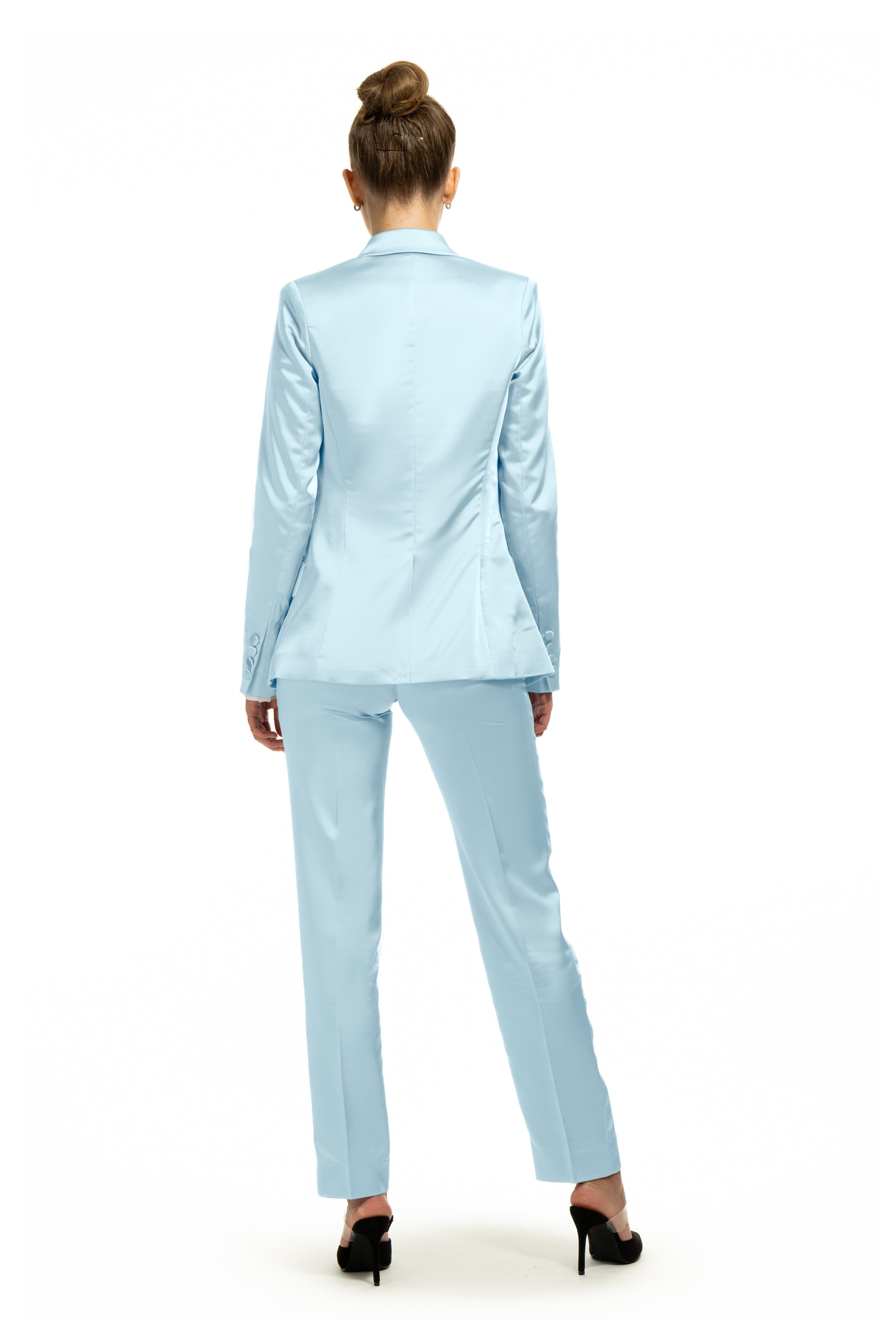 Sky Blue Roll Sleeve Tailored Jacket | Womens Jackets | Select Fashion  Online