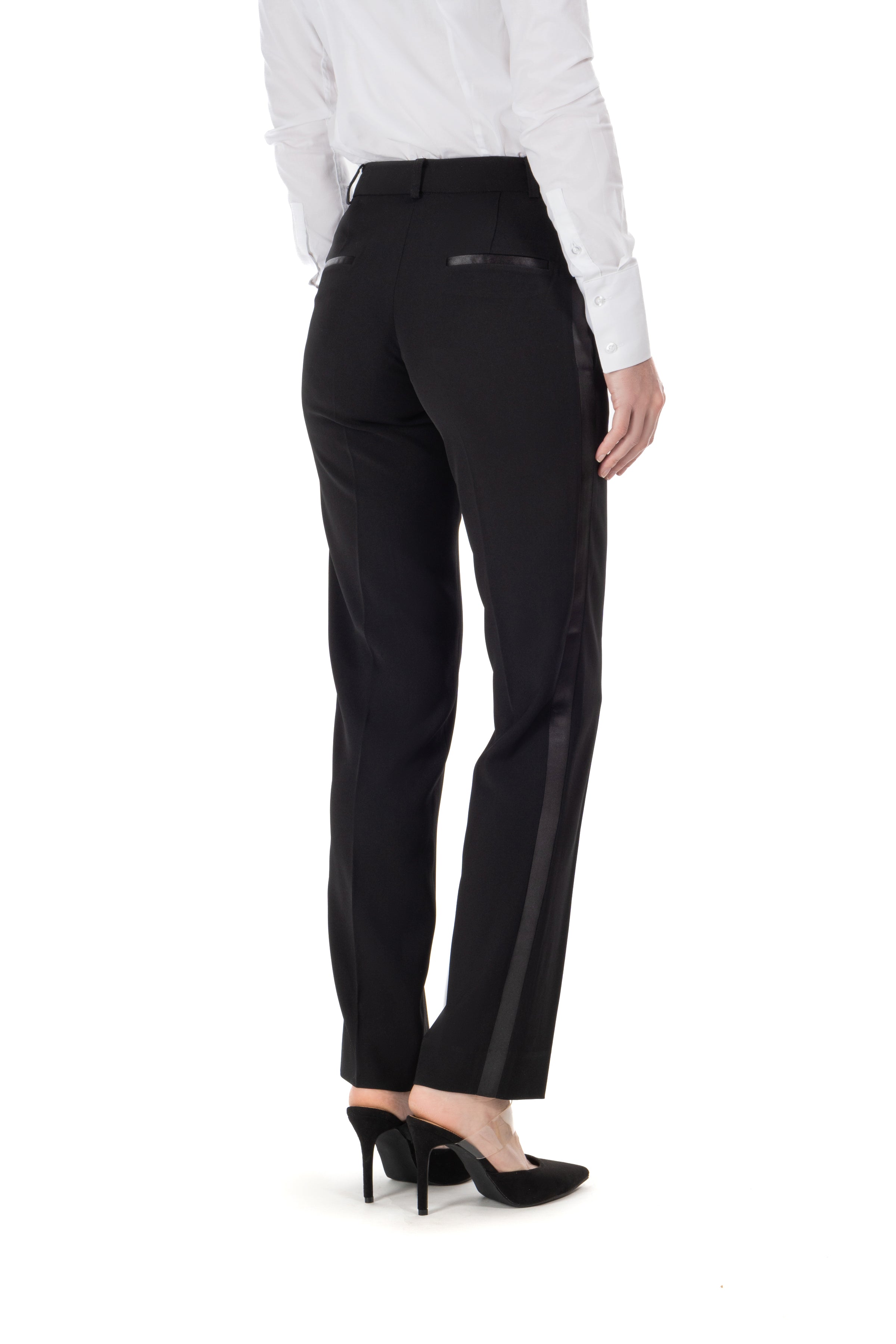 Sloane Tuxedo Pants - Slim - Black – Paisley & Gray