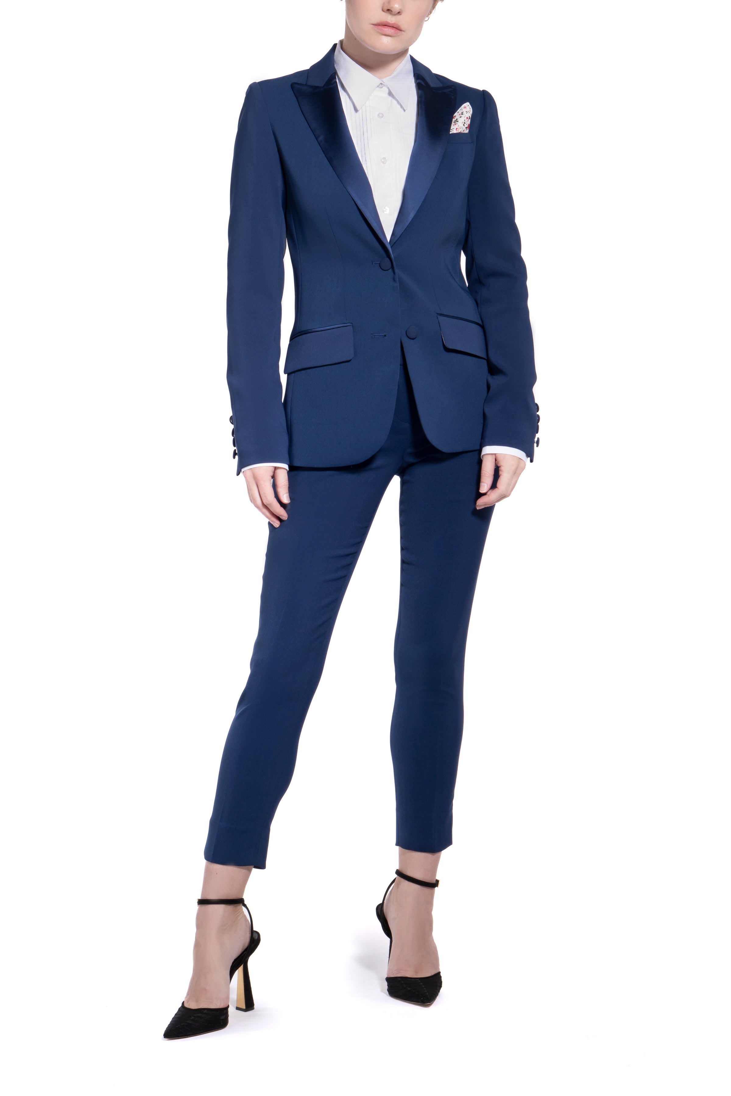 Blue on sale tuxedo blazer