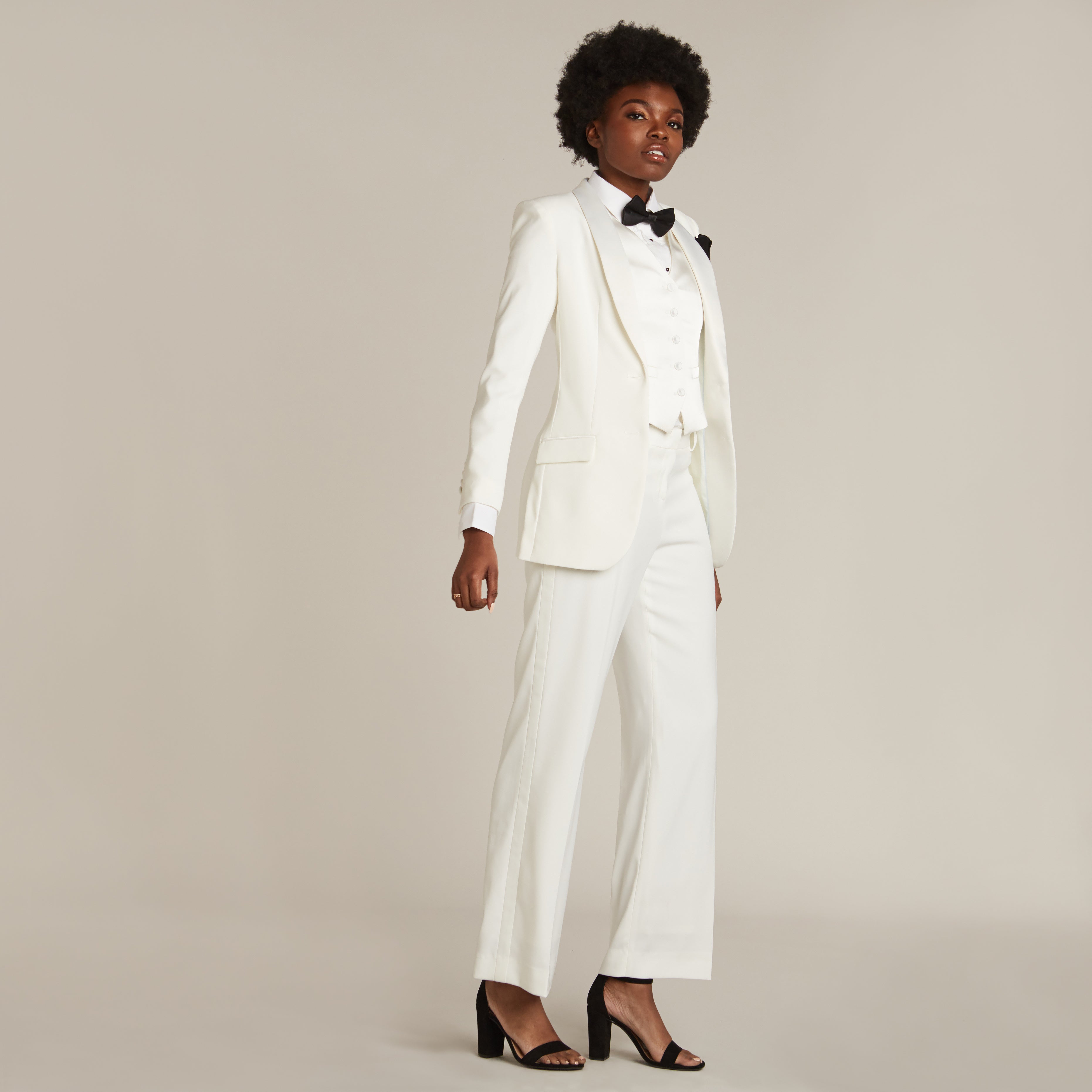 White Pantsuit for Women, White Jacket Pants, Wedding Suit